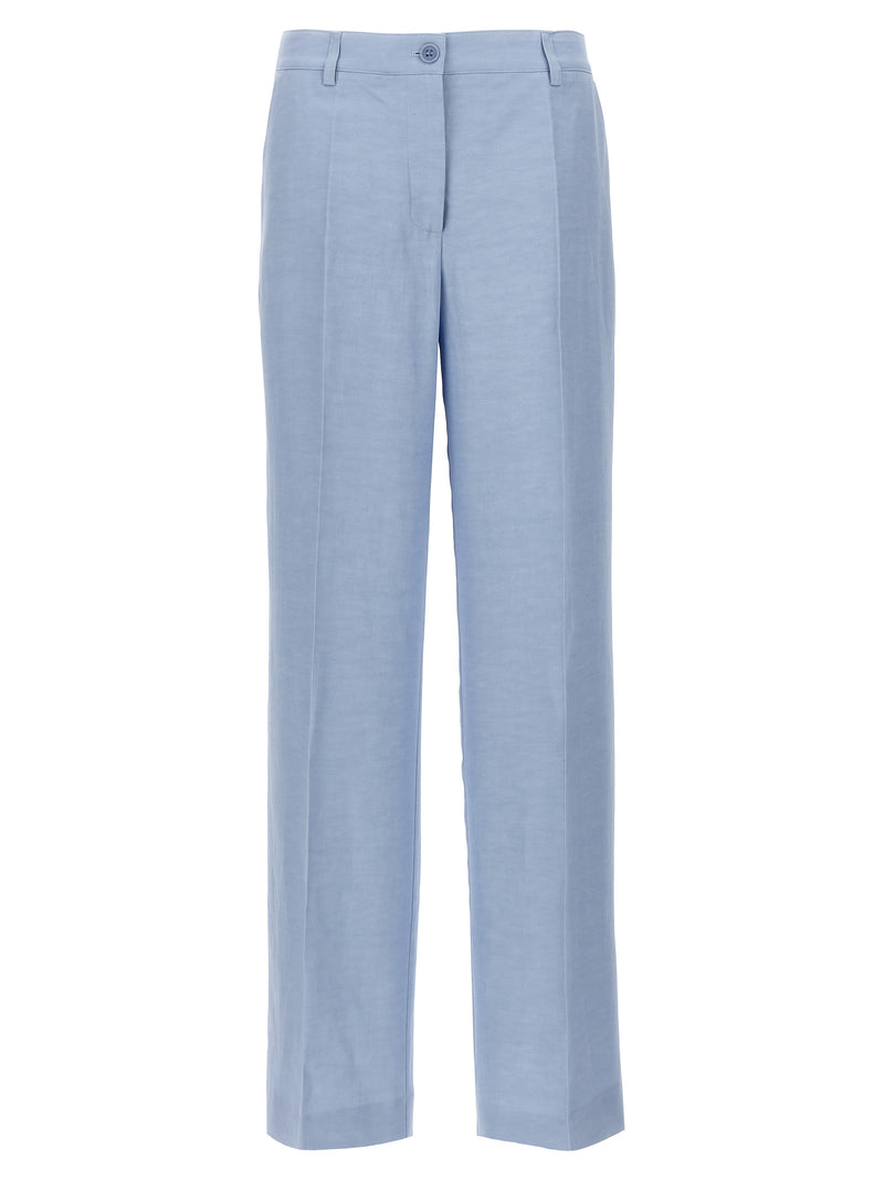 P.A.R.O.S.H. Blue Viscose Casual Pants for Women