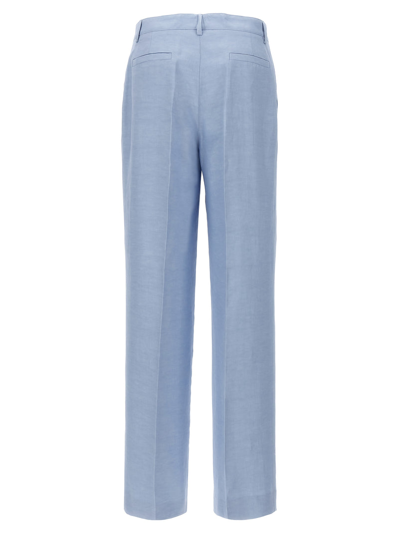 P.A.R.O.S.H. Blue Viscose Casual Pants for Women