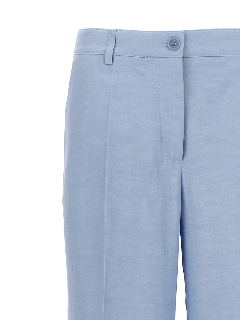 P.A.R.O.S.H. Blue Viscose Casual Pants for Women