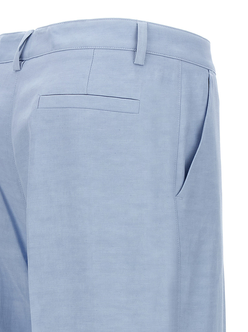P.A.R.O.S.H. Blue Viscose Casual Pants for Women