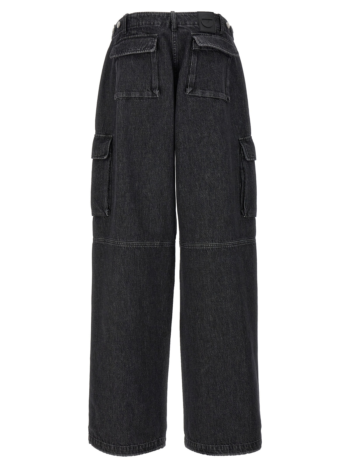Coperni Black Denim Wide Leg Cargo Jeans for Women