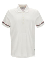 Thom Browne White Cotton Polo Shirt