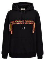 Sweatshirt en coton noir Lanvin ‘Curblace’ pour homme