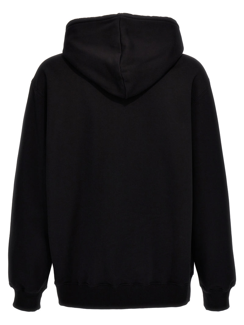Sweatshirt en coton noir Lanvin ‘Curblace’ pour homme