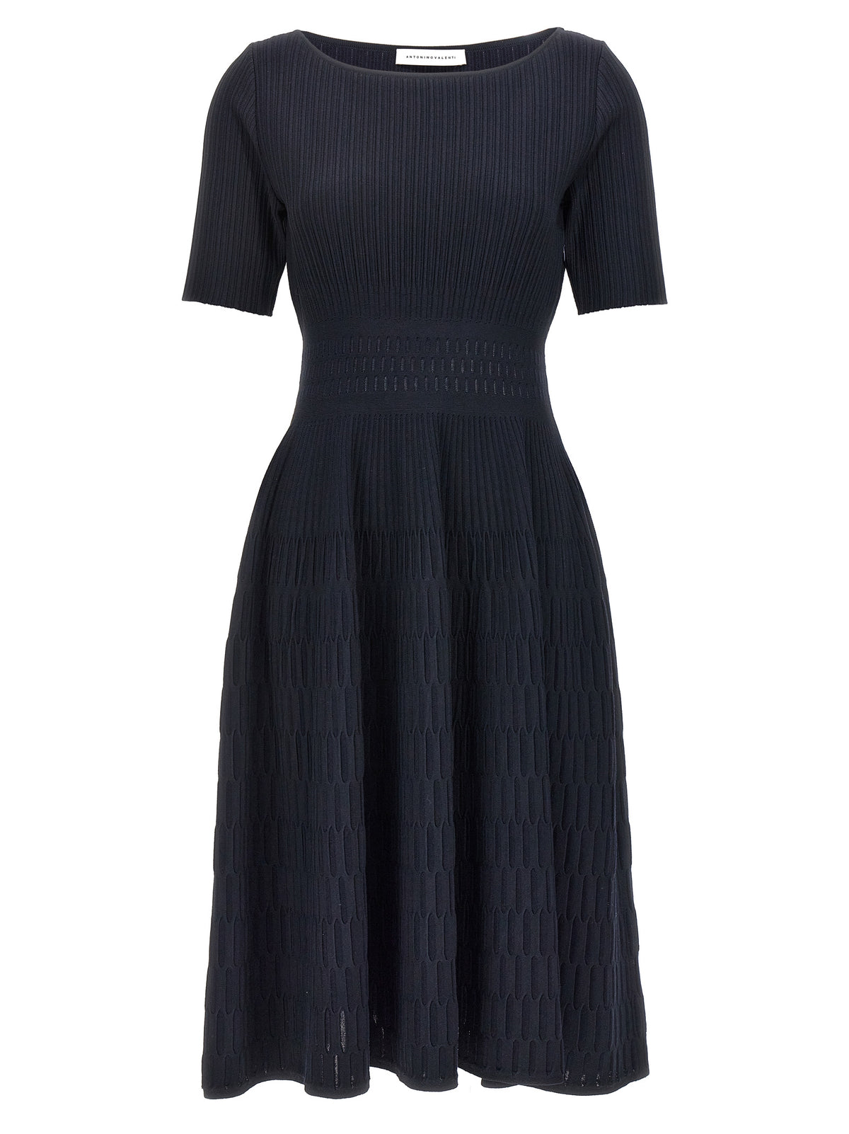 ANTONINO VALENTI Hela Blue Viscose Midi Dress