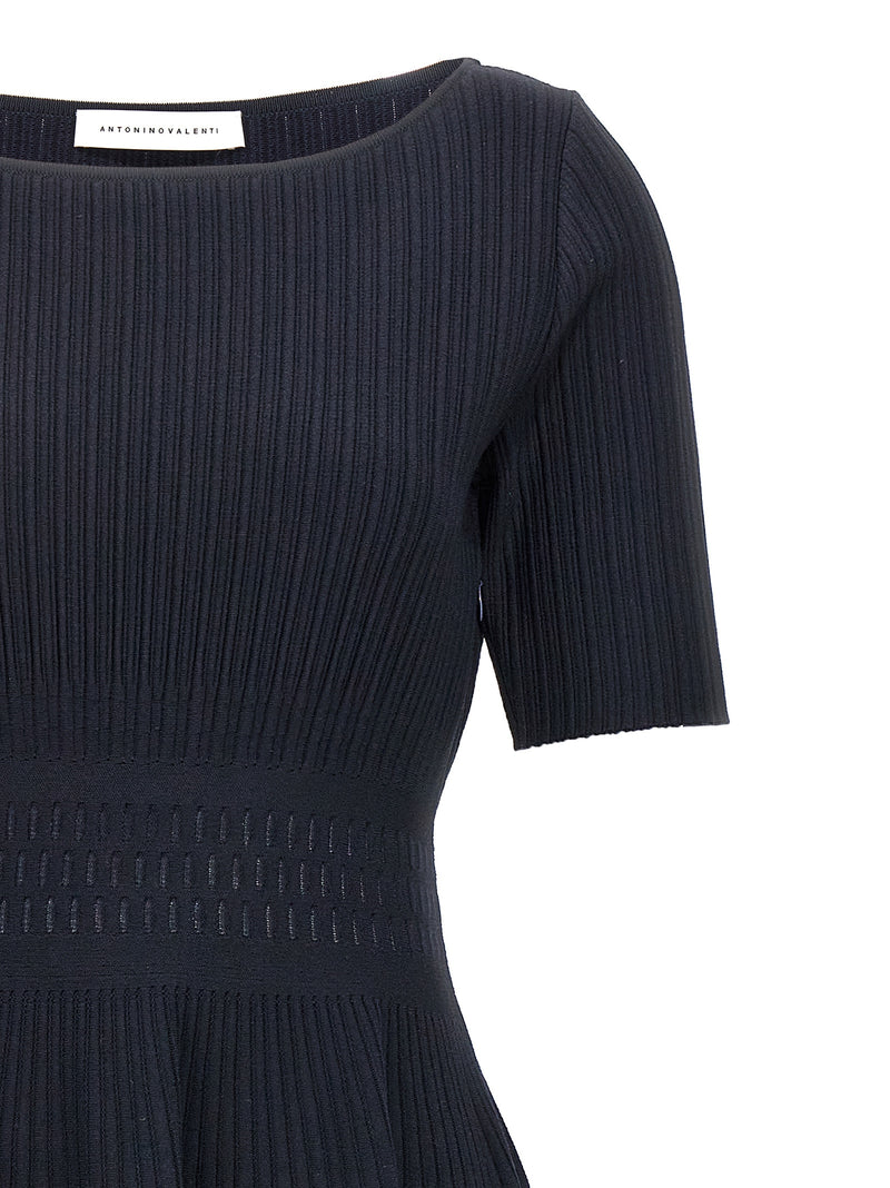 ANTONINO VALENTI Blue Viscose Midi Dress - Hela Model