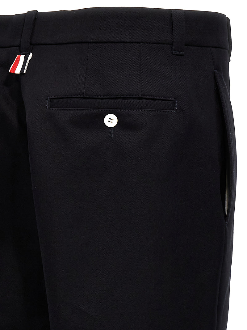 Thom Browne Blue Cotton Casual Pants - Unconstructed Combo Design