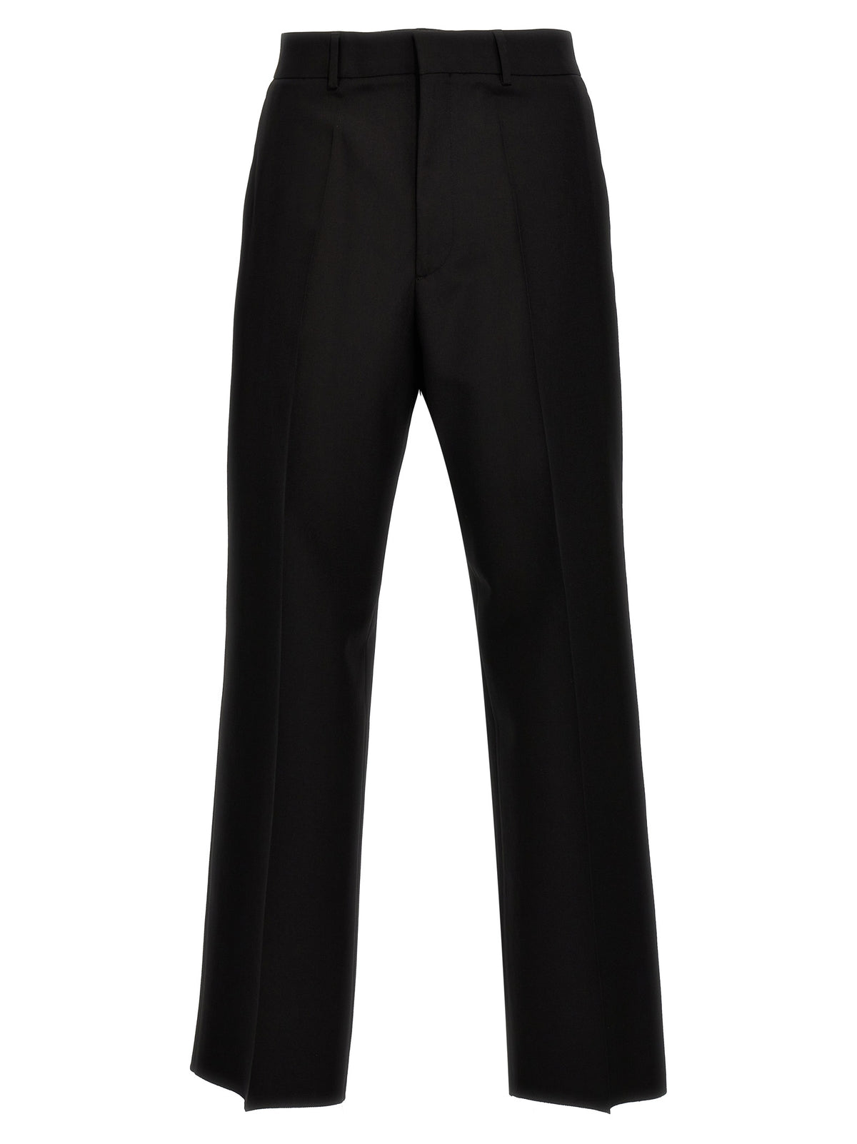 Valentino Garavani Black Virgin Wool Dress Pants for Men