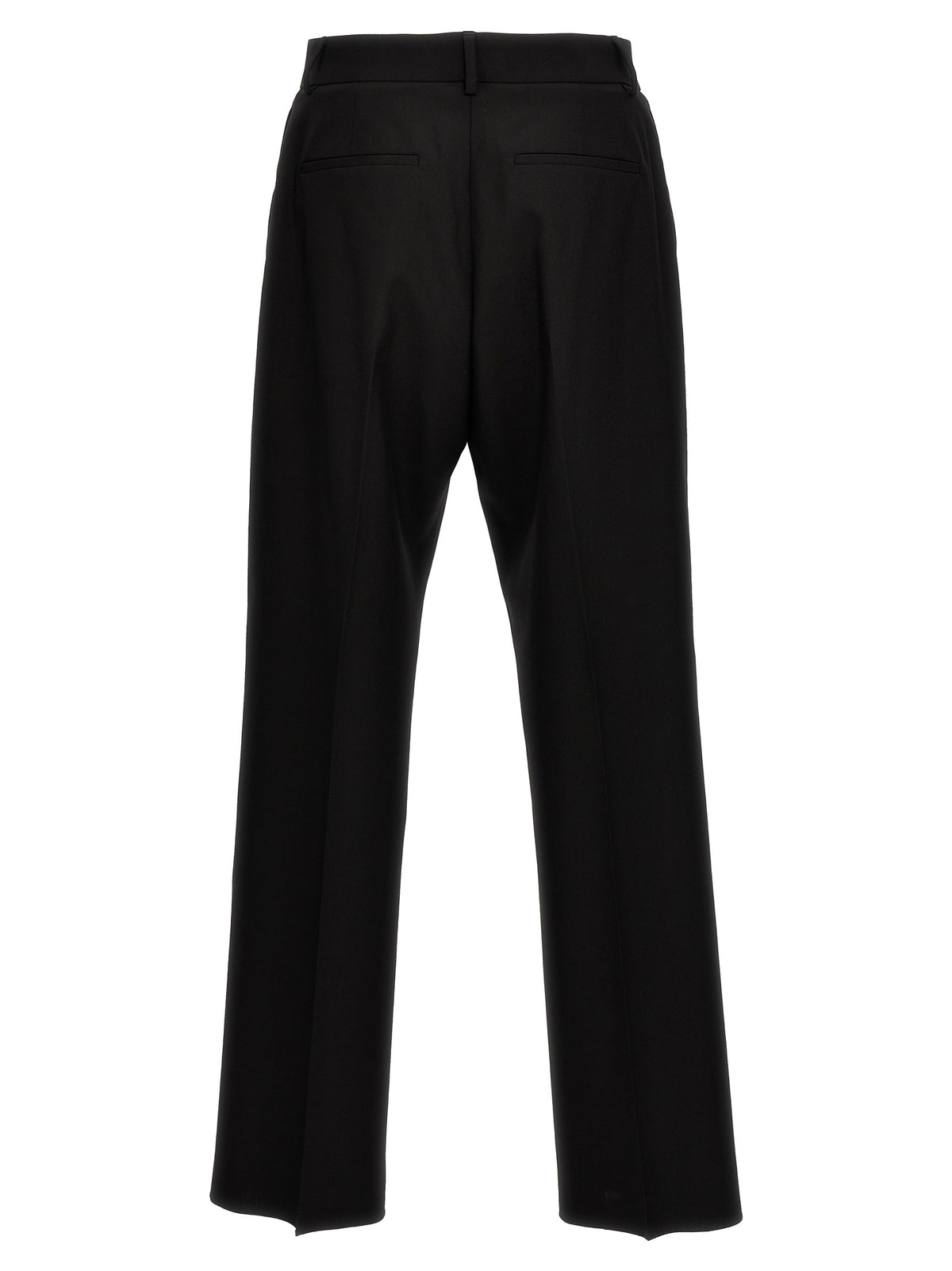 Valentino Garavani Black Virgin Wool Dress Pants for Men