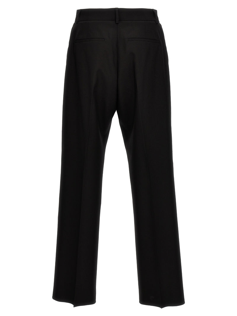 Valentino Garavani Black Virgin Wool Dress Pants for Men
