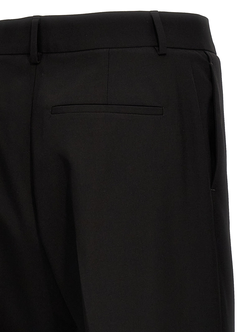 Valentino Garavani Black Virgin Wool Dress Pants for Men