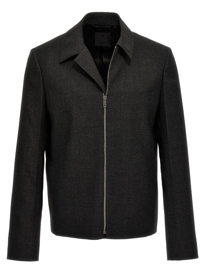 Givenchy Gray Virgin Wool Jacket