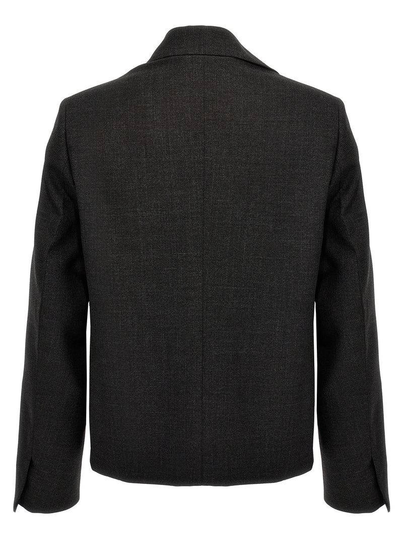 Givenchy Gray Virgin Wool Jacket - Modern Elegance