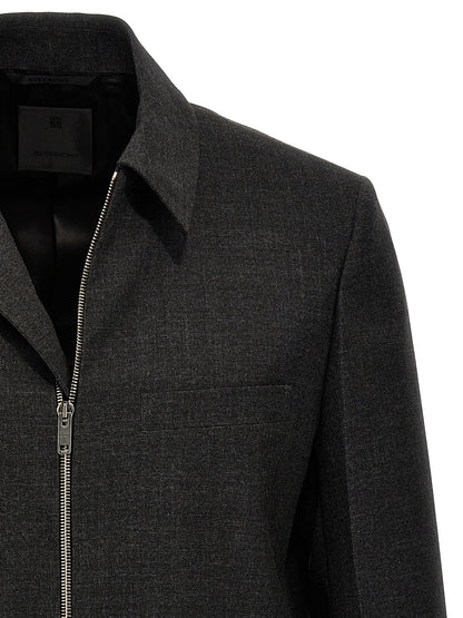 Givenchy Gray Virgin Wool Jacket