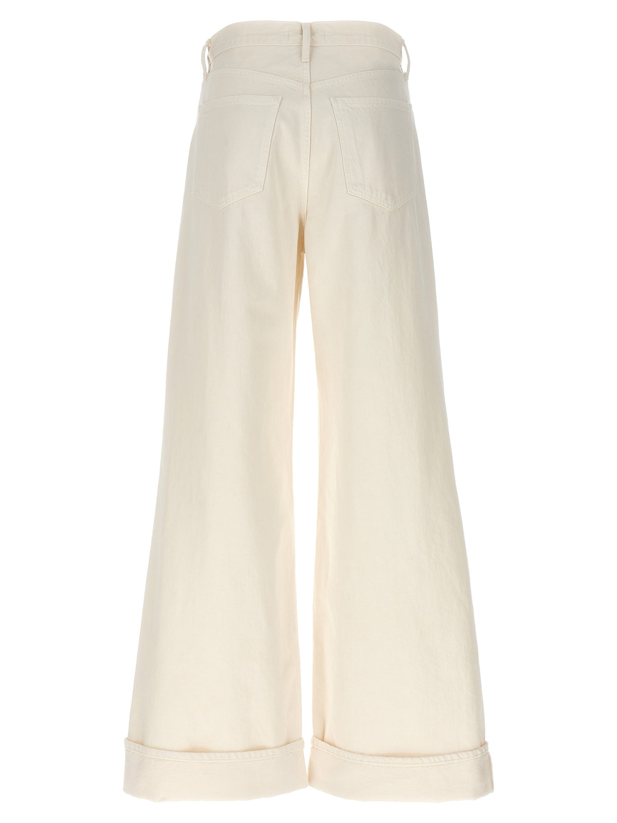 Jean taille haute en coton blanc Agolde