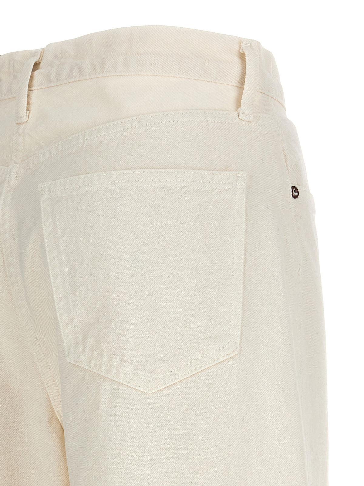 Jean taille haute en coton blanc Agolde