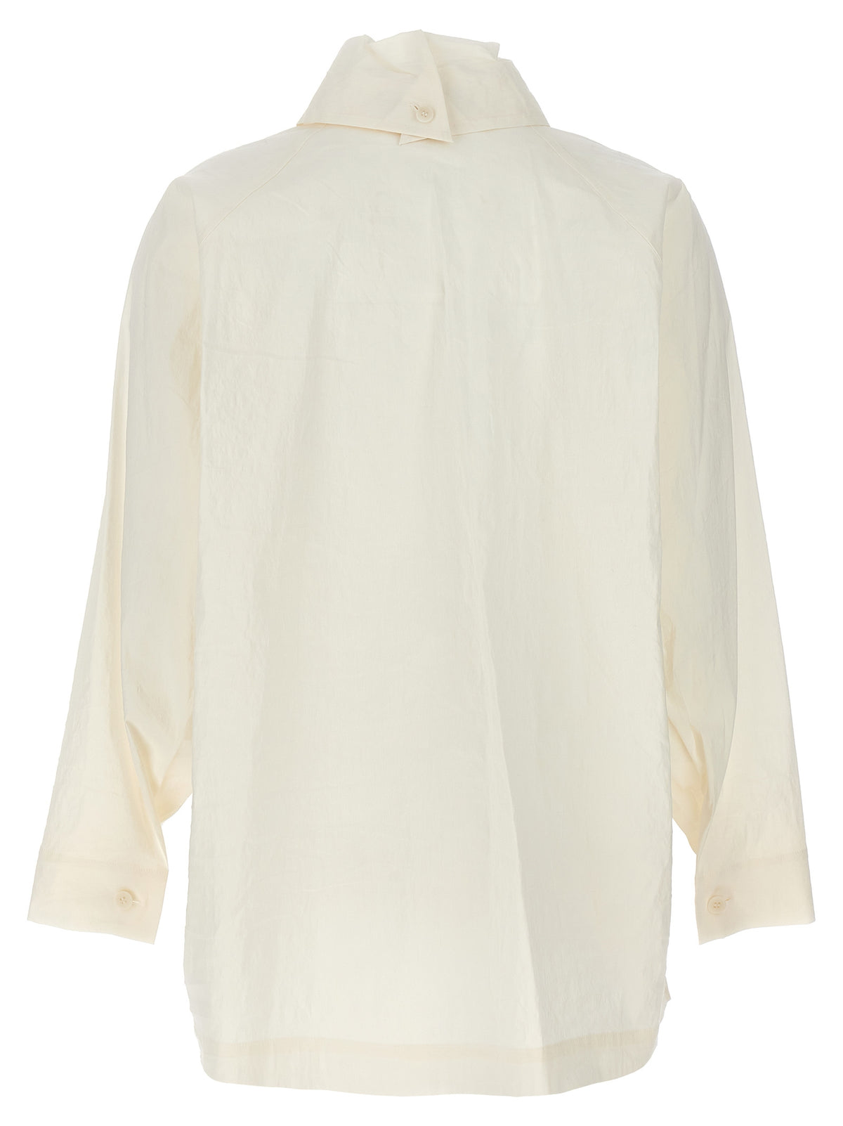 Issey Miyake White Fibers Blouse - Avant-Garde Design