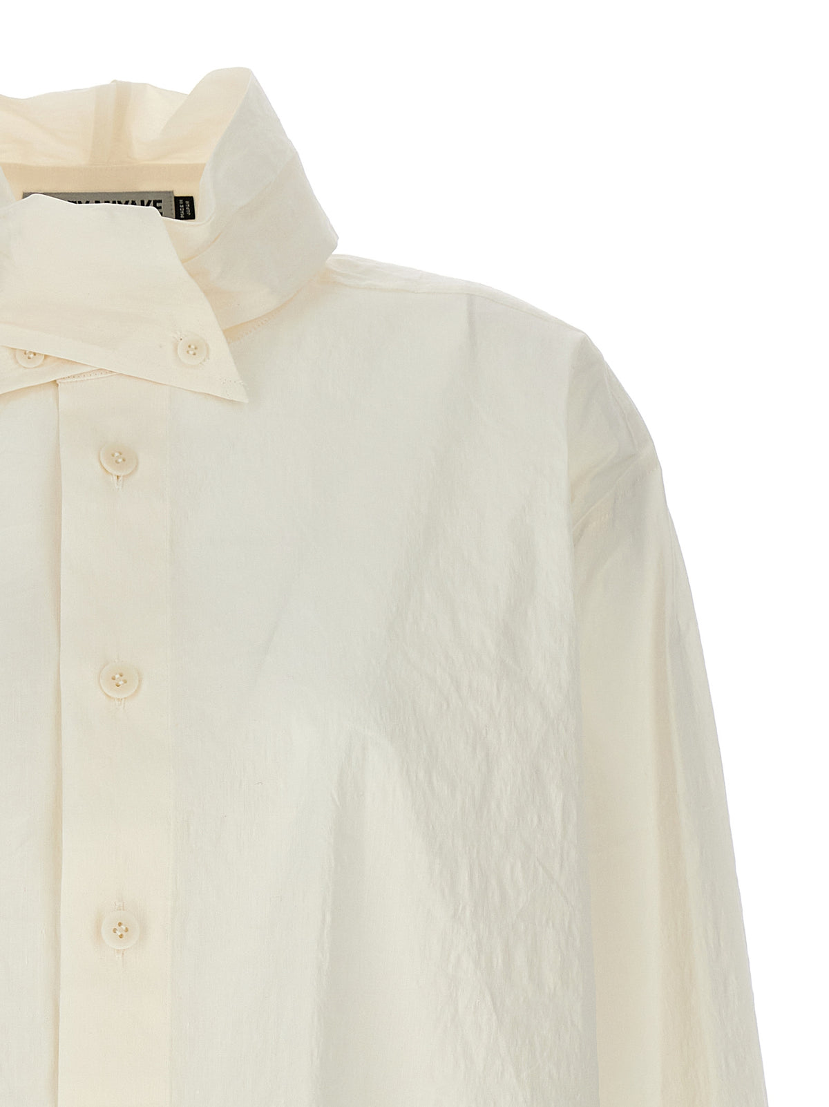 Issey Miyake White Fibers Blouse - Avant-Garde Design