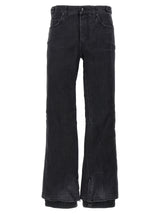 Balenciaga Black Cotton Flared Jeans for Winter Style