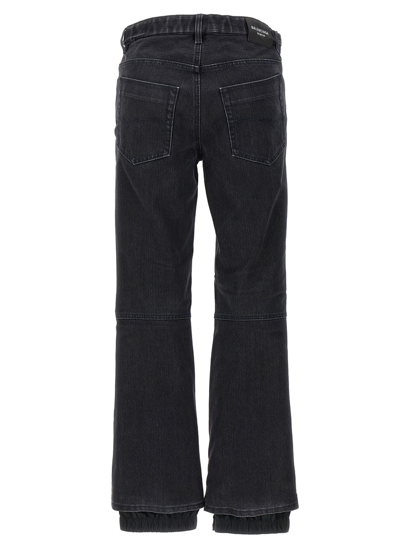Balenciaga Black Cotton Flared Jeans for Winter Style