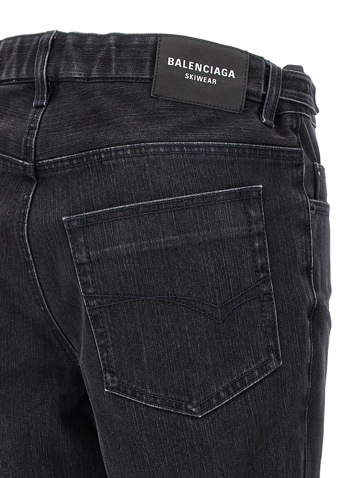 Balenciaga Black Cotton Flared Jeans for Winter Style
