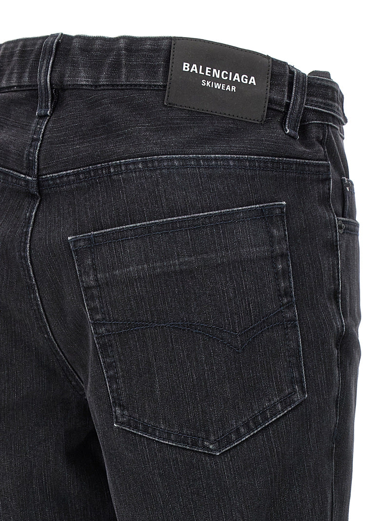 Balenciaga Black Cotton Flared Jeans for Winter Style