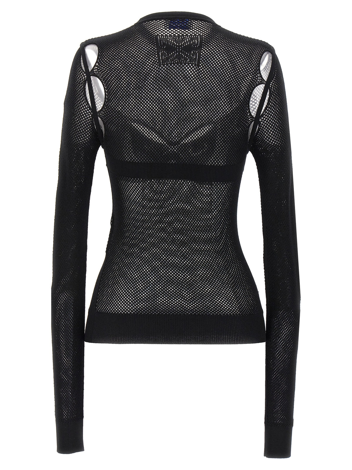 Off-White Black Viscose Tank Top for Women
