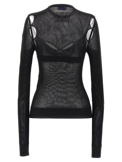 Off-White Black Viscose Tank Tops