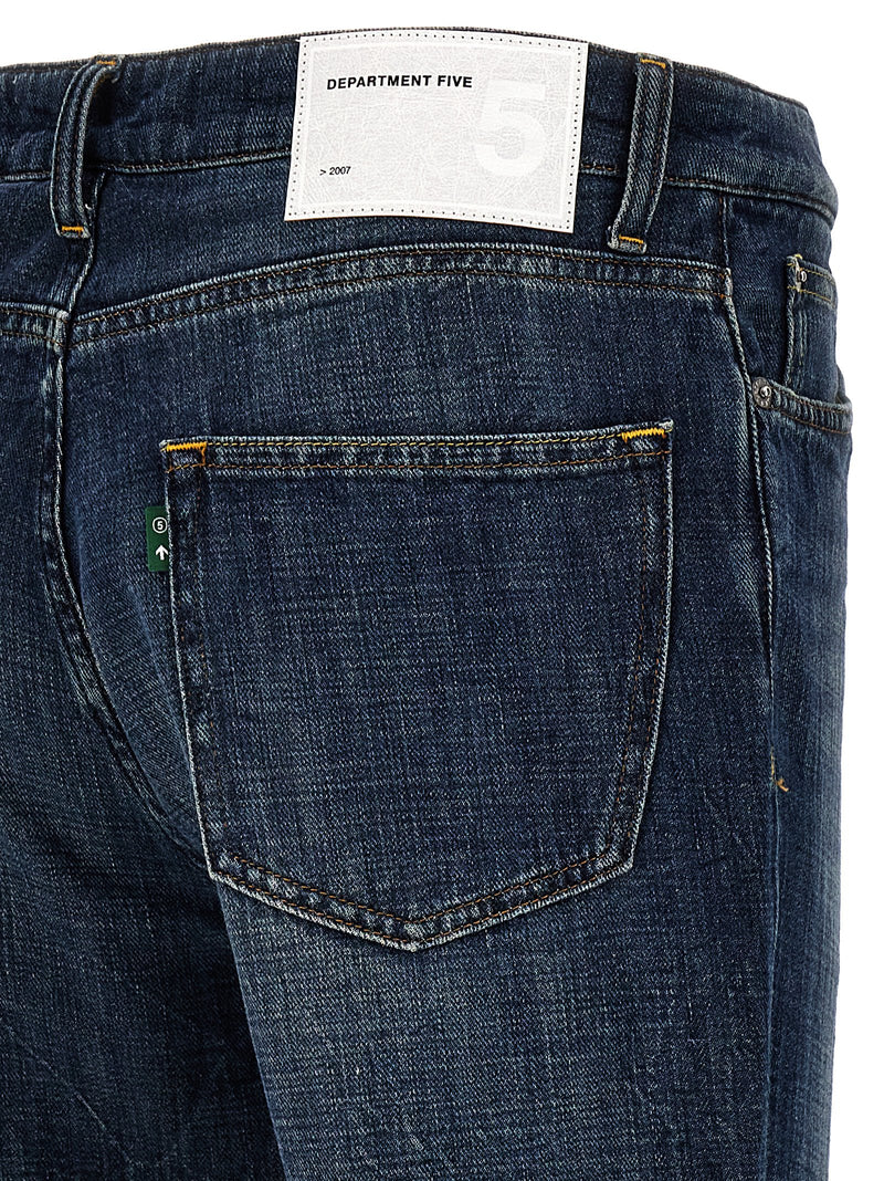 Department 5 Drake Blue Cotton Straight-Leg Jeans