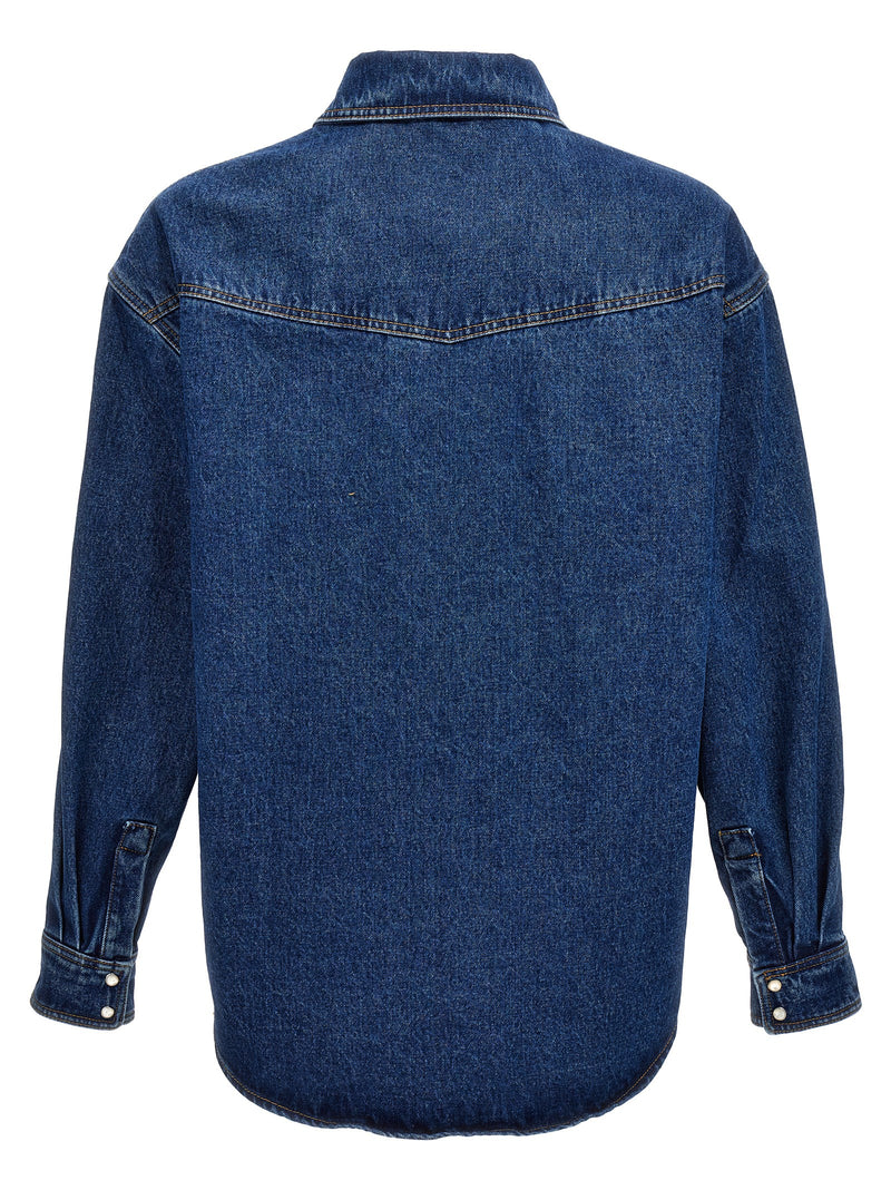 Palm Angels Blue Polyester Denim Jacket - LW Monogram