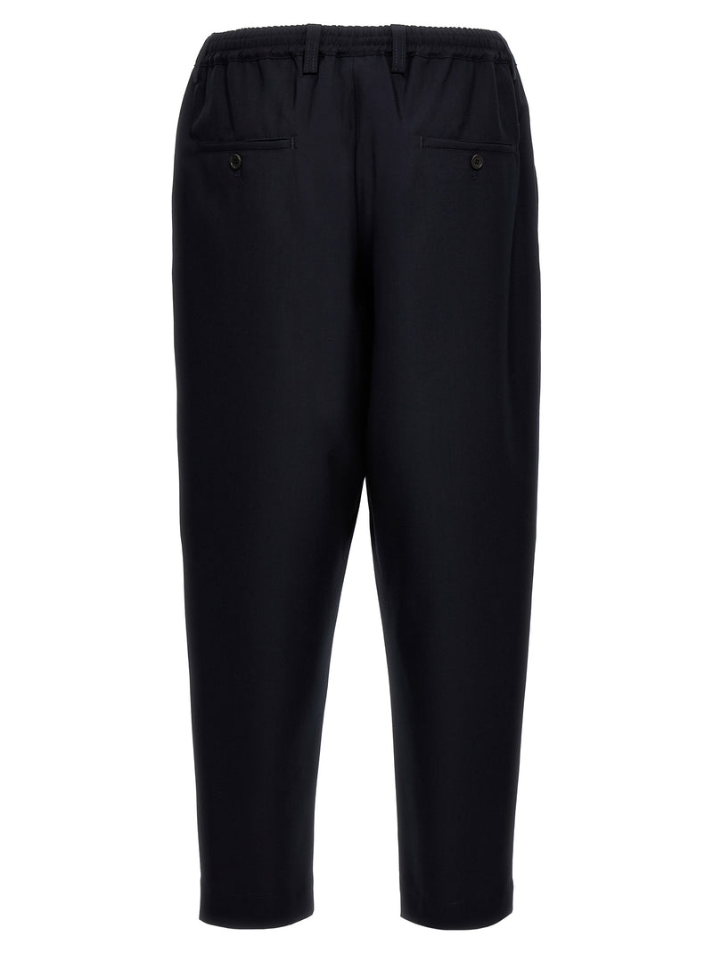 Marni Blue Virgin Wool Cropped Pants for Men