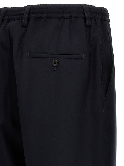 Marni Blue Virgin Wool Cropped Pants
