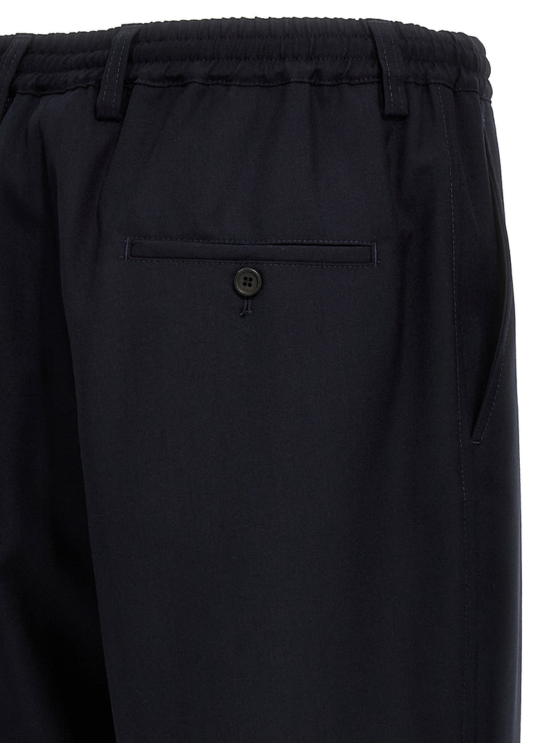 Marni Blue Virgin Wool Cropped Pants for Men