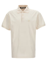 Palm Angels White Polyester Polo Shirt - Sophisticated Style