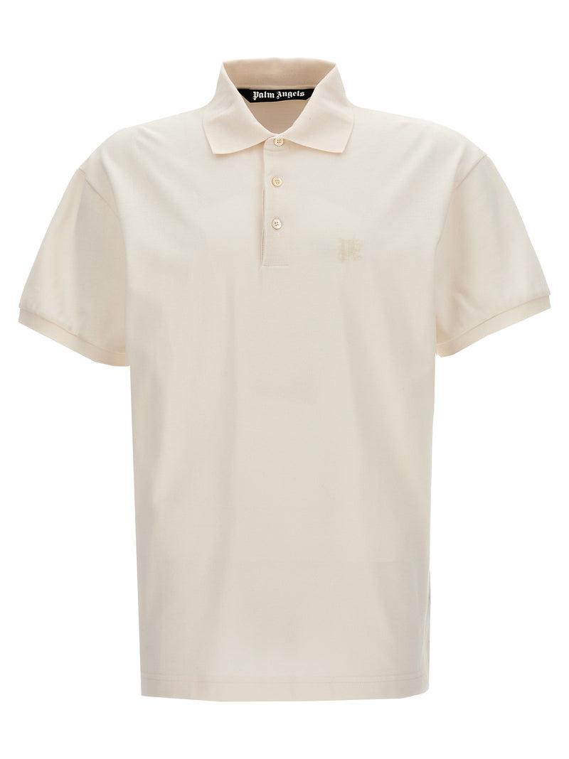 Palm Angels White Polyester Polo Shirt - Stylish & Sophisticated
