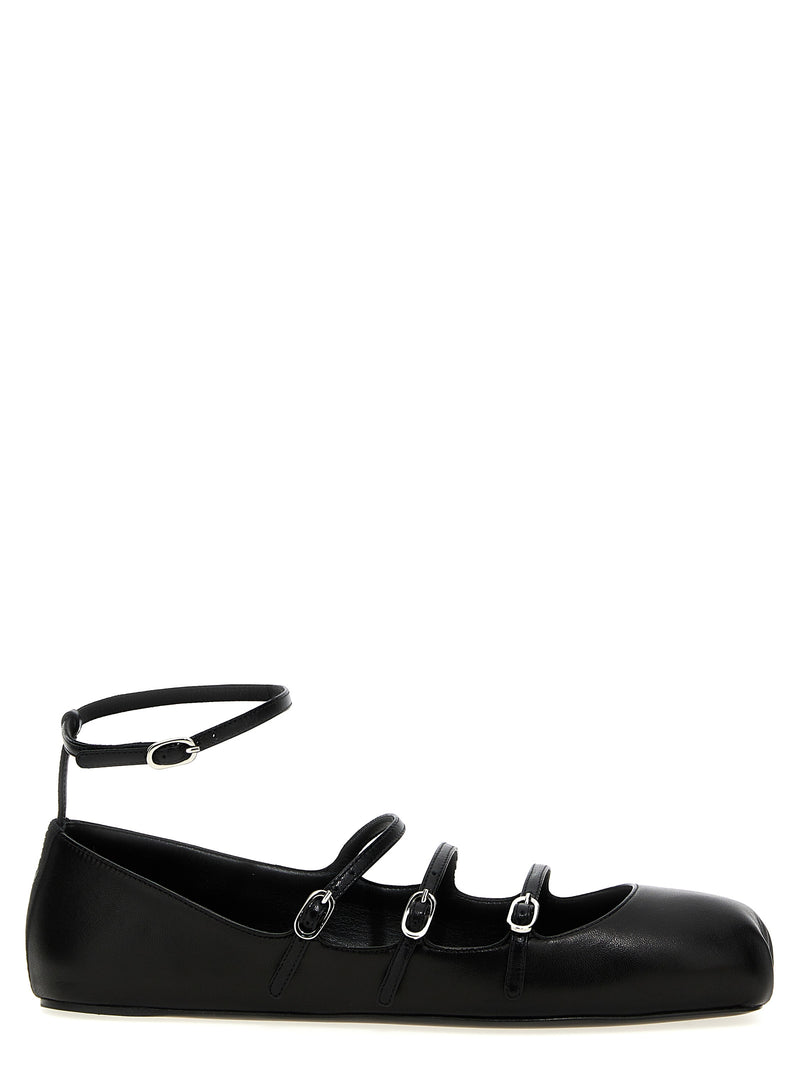 Alexander McQueen Black Calfskin Ballet Flats for Women