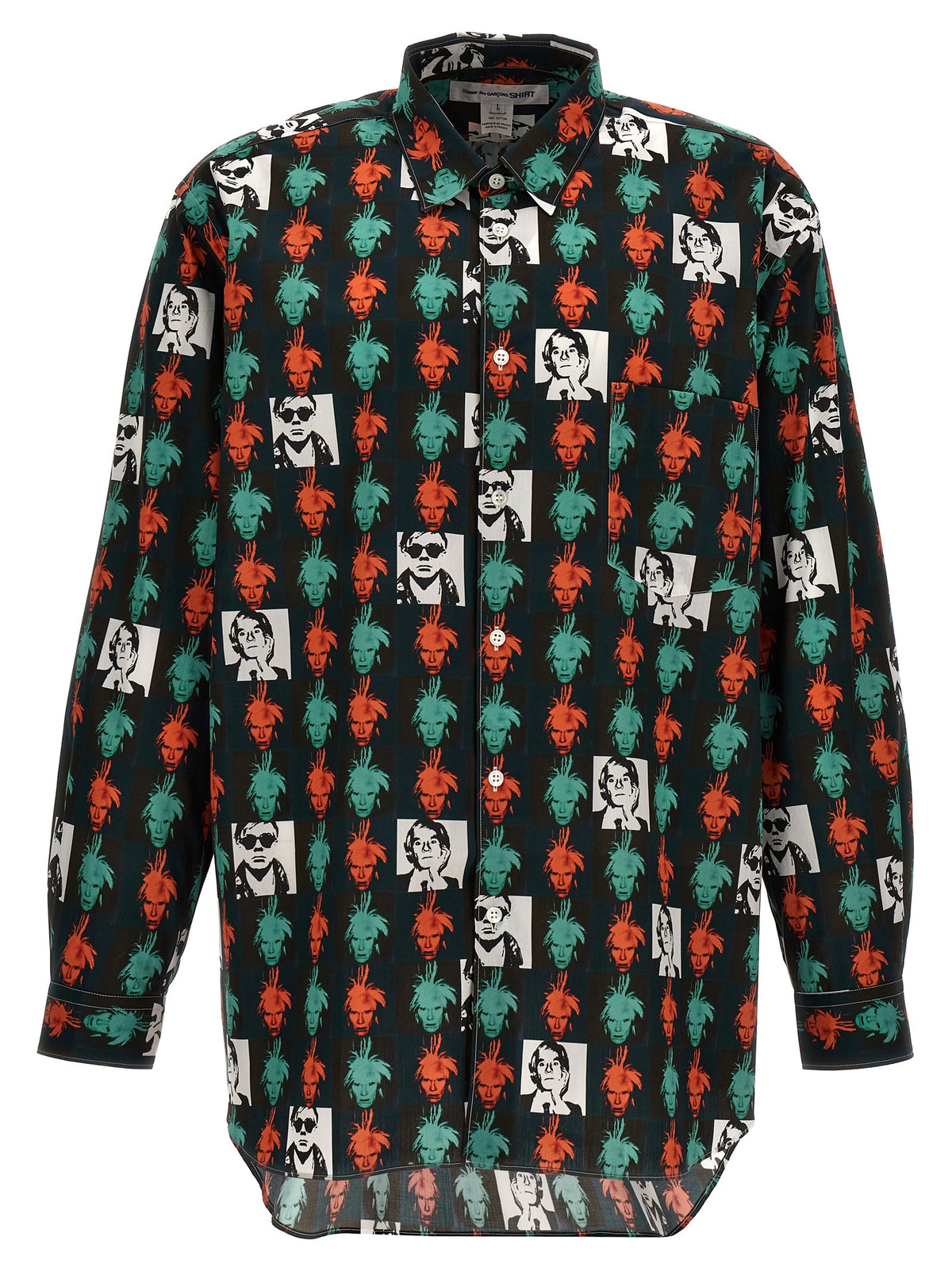 Comme Des Garçons Multicolor Cotton Blouse - Andy Warhol Design