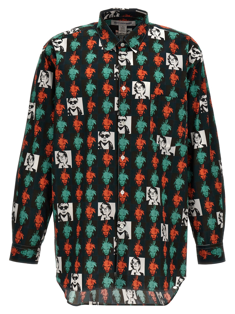Comme Des Garçons Multicolor Cotton Blouse - Andy Warhol Design