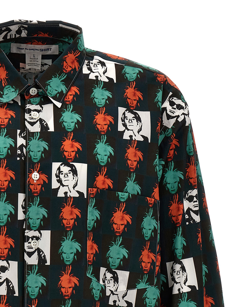 Comme Des Garçons Multicolor Cotton Blouse - Andy Warhol Design