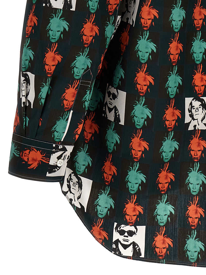 Comme Des Garçons Multicolor Cotton Blouse - Andy Warhol Design