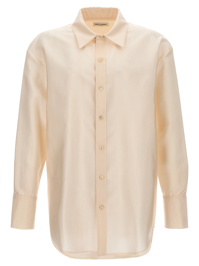 Saint Laurent Beige Acetate Blouse - Elegant & Versatile