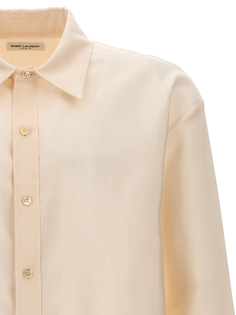 Saint Laurent Beige Acetate Blouse - Elegant & Versatile