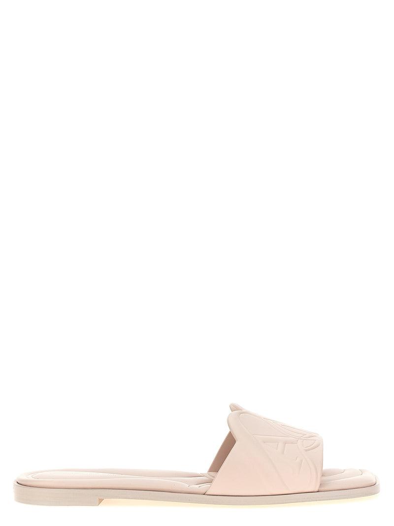 Alexander McQueen Multicolor Calfskin Slides for Women