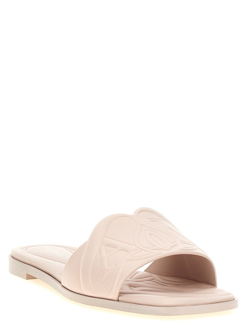 Alexander McQueen Multicolor Calfskin Slides for Women