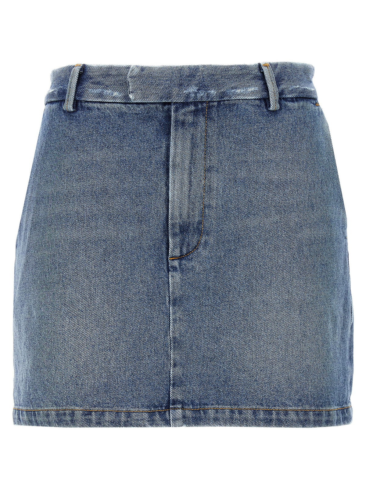 Armarium Lula Blue Cotton Long Skirt for Women