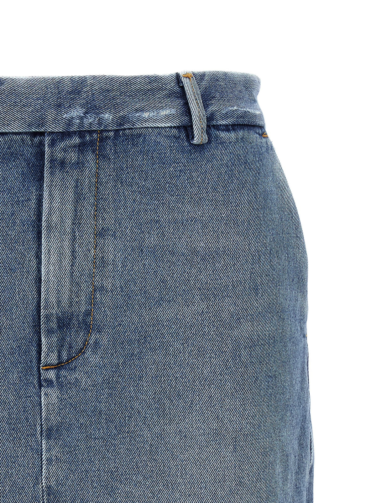 Armarium Lula Blue Cotton Long Skirt for Women