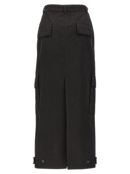 Armarium Black Cotton Mini Skirt