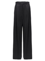 Max Mara Fiesta Black Silk Casual Pants for Women