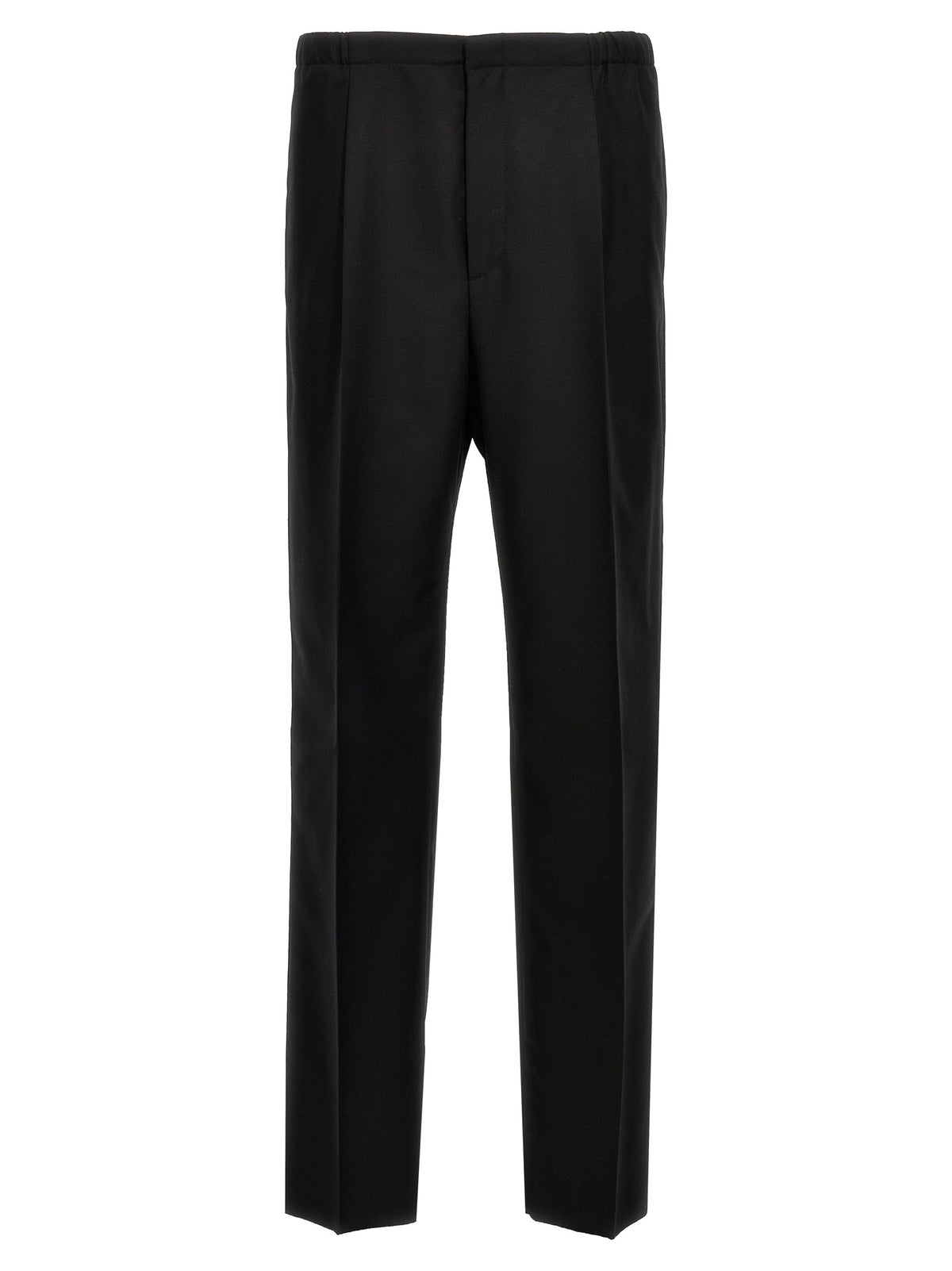 Fendi Black Virgin Wool Dress Pants for Men