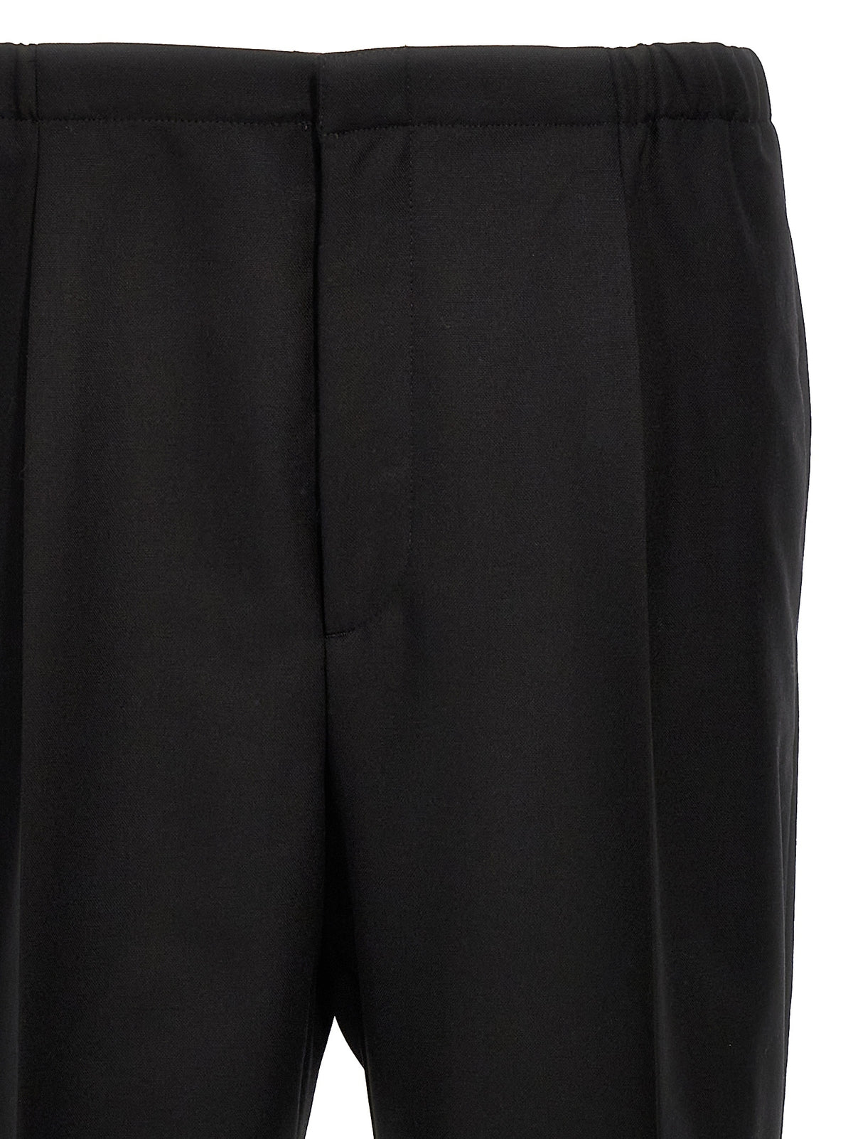 Fendi Black Virgin Wool Dress Pants for Men